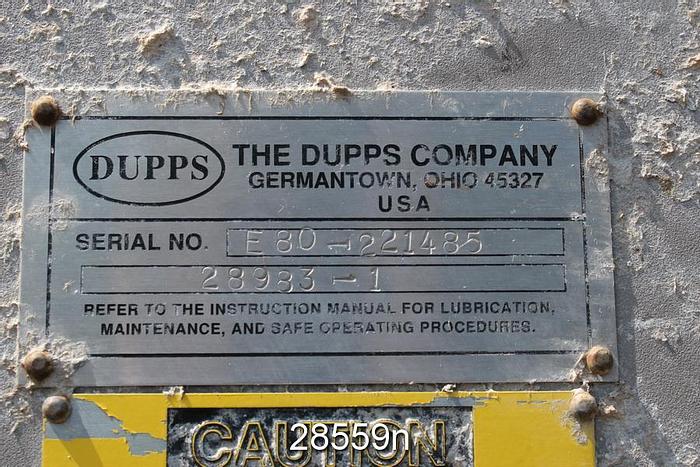 Used Andritz/Dupps 3620 Dewatering Screw Press With Falk Gear Box #28559