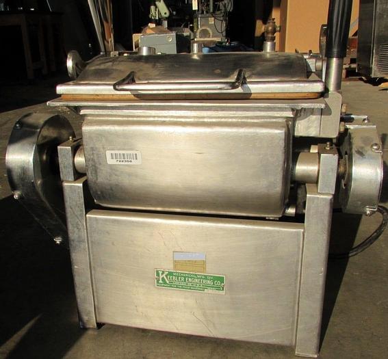 Used 0.33 CU. FT. KEEBLER DUAL SHAFT RIBBON BLENDER – S/S – VACUUM – JACKETED (#9181)