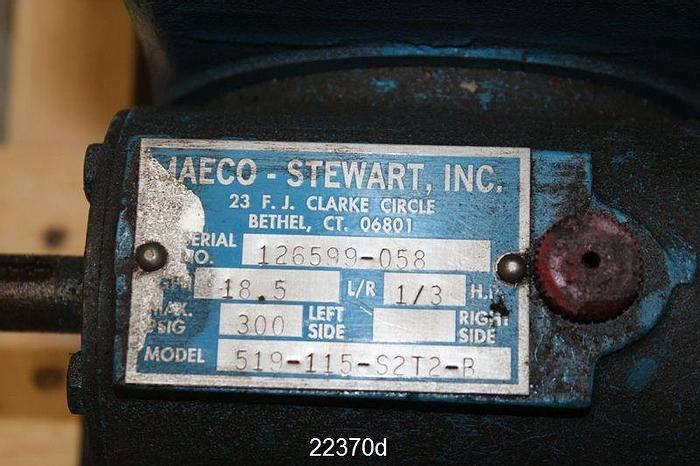 Used Jeco-Stewart 519-115-S212-B Chemical Metering Pump, 300 Psi, 18.5 Gpm #22370