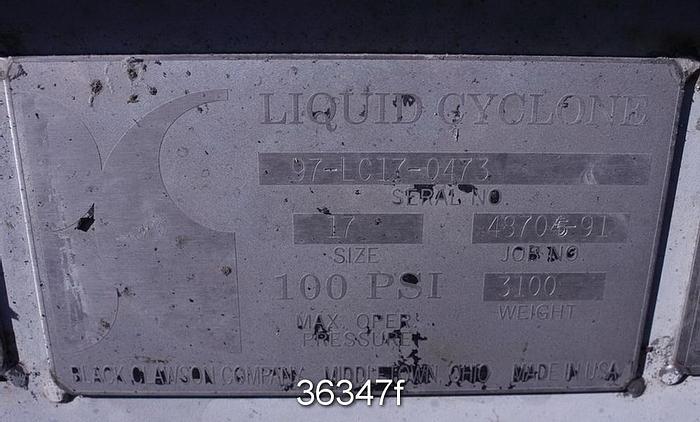 Used Black Clawson 17 High Density Cleaner #36347