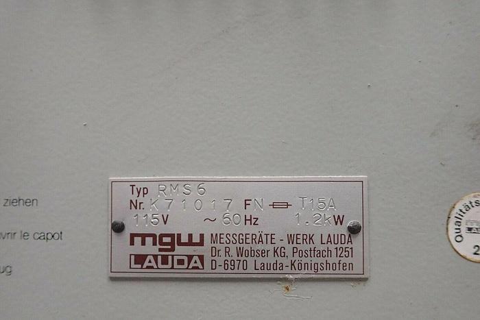 Used Brinkmann MGW Lauda RM 6 Digital Circulating Water Bath with RMS 6 Controller