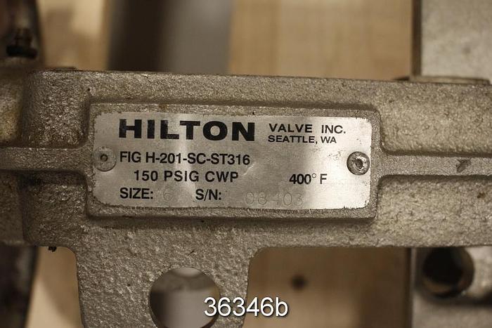 Used Hilton 6" Hand Operated Knife Gate Valve #36346