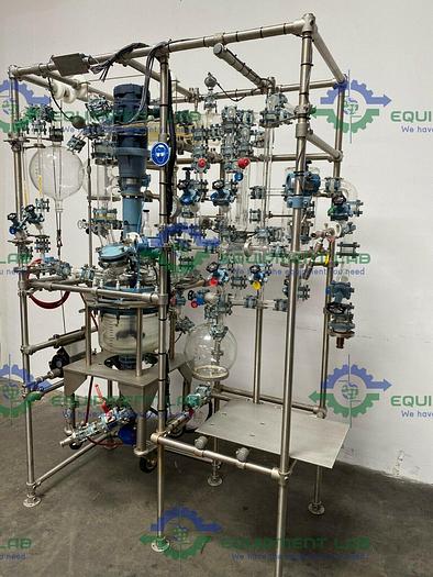 Used Buchiglasuster chemReactor GR 15 Liter Glass Bio-Reactor w/ Condensers & More