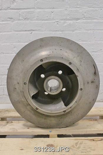 Used Goulds 3181 17.75" Diamter, 4 Vane Impeller #33123