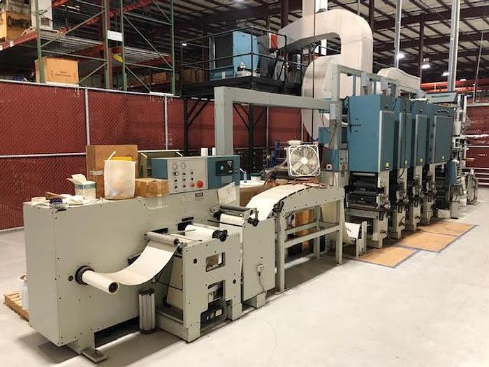 Used 15" NARROW WEB PRESS 6 COLOR GRAVURE AND FLEXO