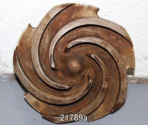 Used Goulds 3196 Impeller, 6.5", 5-Vane, Casting No.: 76793 (For 1x1.5x8 Pump) #21789