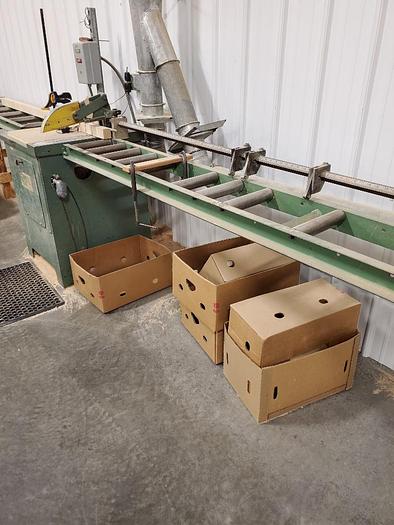 Used Irvington RH Upcut saw, 3 Phase, 14" blade capacity