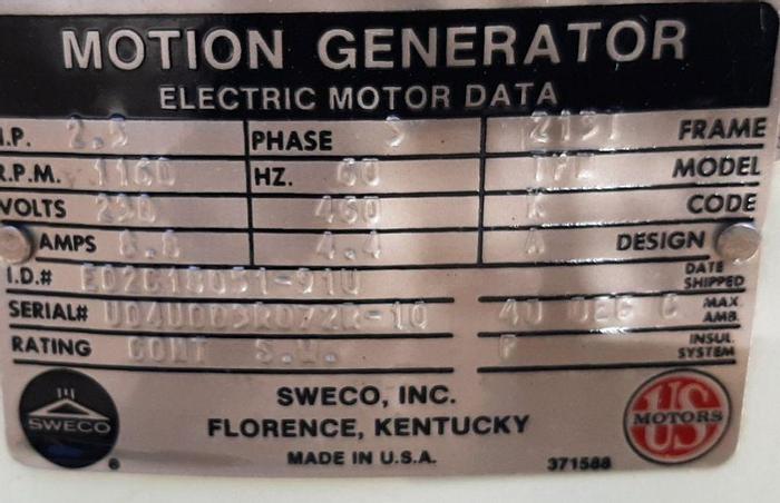 Used Screen, Sweco, 48", C/st, Triple Deck, 2.5 HP #S744497