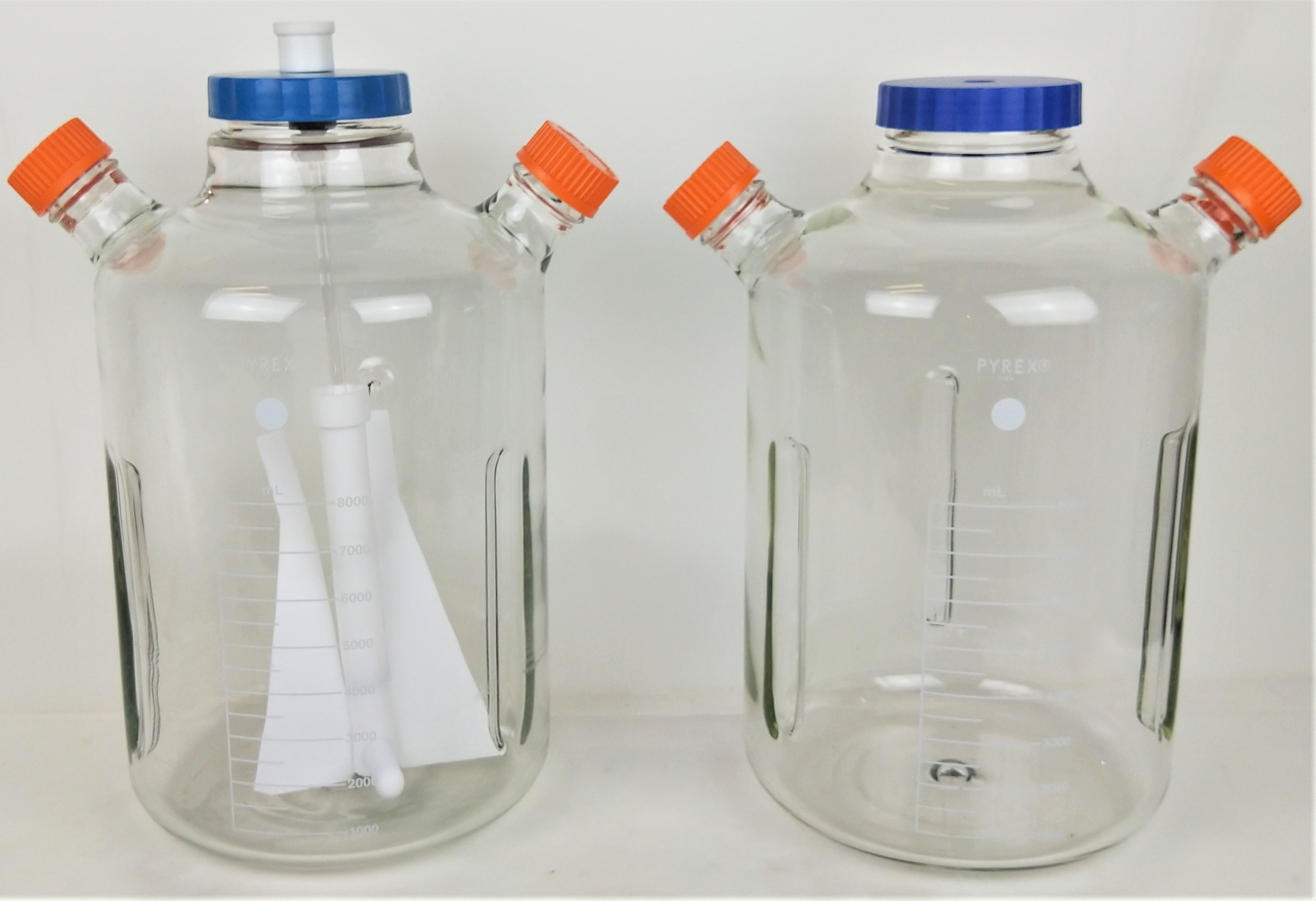 Used Corning ProCulture 45028L Double Sidearm Spinner Flask 8000mL