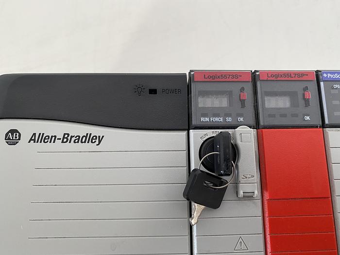 Used Allen-Bradley 1756-L73S, 1756-En2T & 1756-PB72 on 1756-A17 ControlLogix Chassis