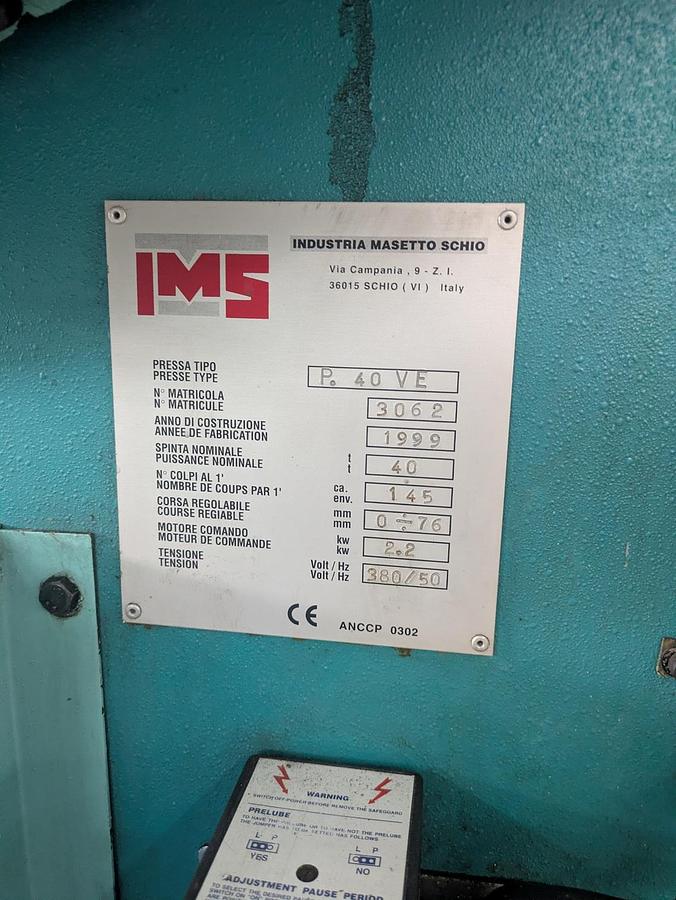 Used 1999 IMS P 40 VE