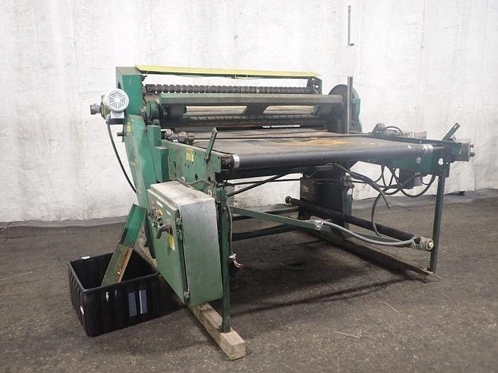 Used 72" BECK SINGLE ROTARY KNIFE SHEETER W/ OUTPUT CONVEYOR - PENDING SALE