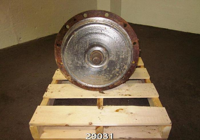 Used Sulzer Pump Cast Iron Power End, 15" Stainless Steel Stuffing Box Cover #29031