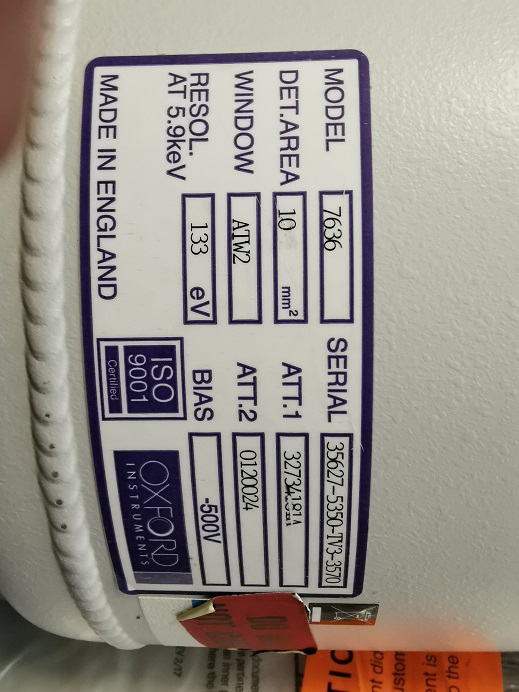 Used Oxford Instruments EDX Detector