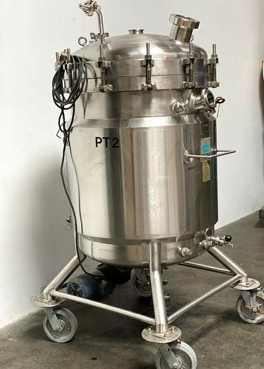 Used Cherry Burrell 300 Liter Jacketed Stainless Steel Reactor w/ Bottom mixer