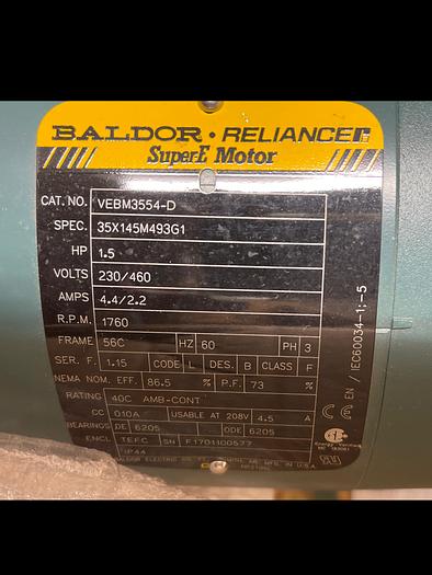 Baldor VEBM3554-D 1.5HP 1760 RPM Ser F