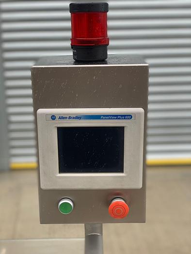 Used Safeline Mettler-Toledo Metal Detector with push-arm reject (runs Right to Left)