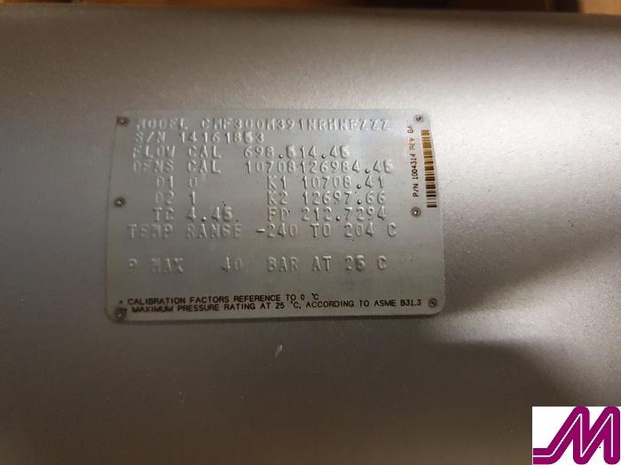 2010 Micromotion CMF300 Mass Flow Sensor