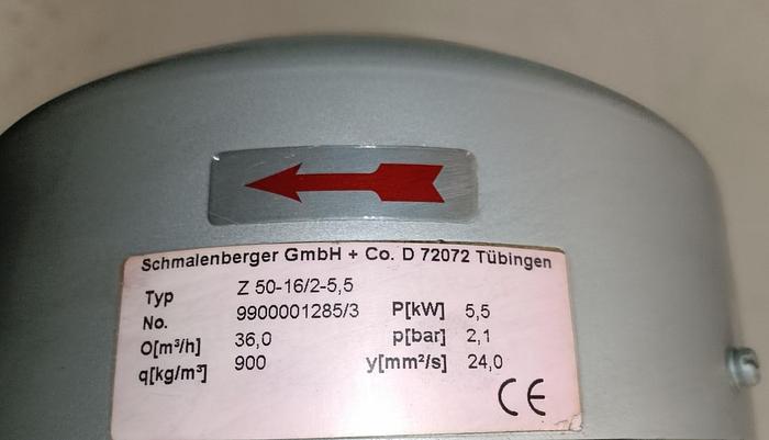 Eintauchpumpe, Kühlschmiermittelpumpe, Z50-16/2-5,5, 5,5KW, 36m³, 2,1bar, Schmalenberger, neuwertig