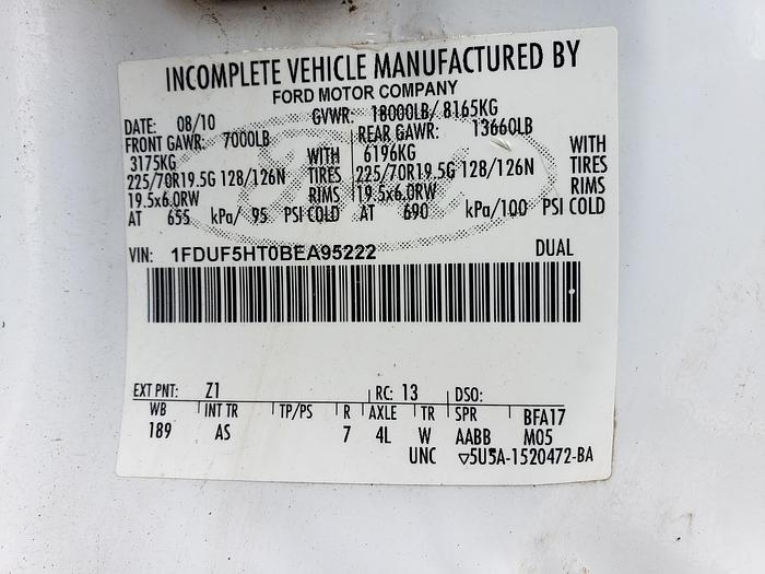 Used LOOK! CLEAN 2011 F550 4X4 HIAB FOLDING CRANE!! BOOM TRUCK F550