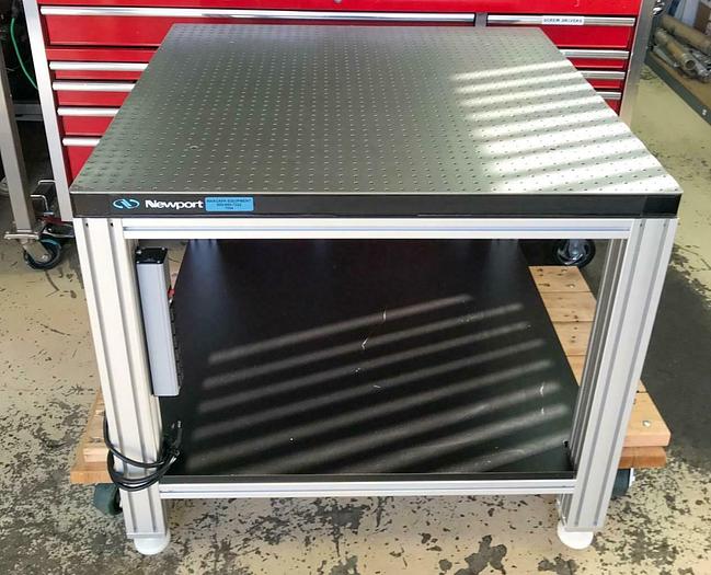 Used Newport Optical Breadboard Table, on a Extruded Aluminum Base 39-39-35" (7594)W