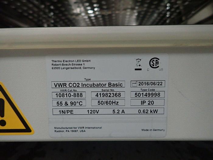 Used Thermo Electron VWR CO2 Air Jacketed Incubator Basic 10810-888