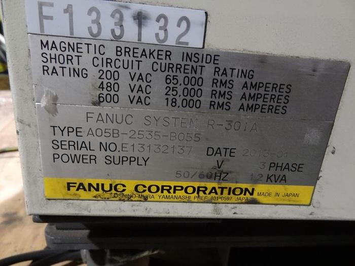Used FANUC R2000iB/210F 6 AXIS CNC ROBOT W/R30iA CONTROLS/ SPOT WELDING ARO SERVO GUN