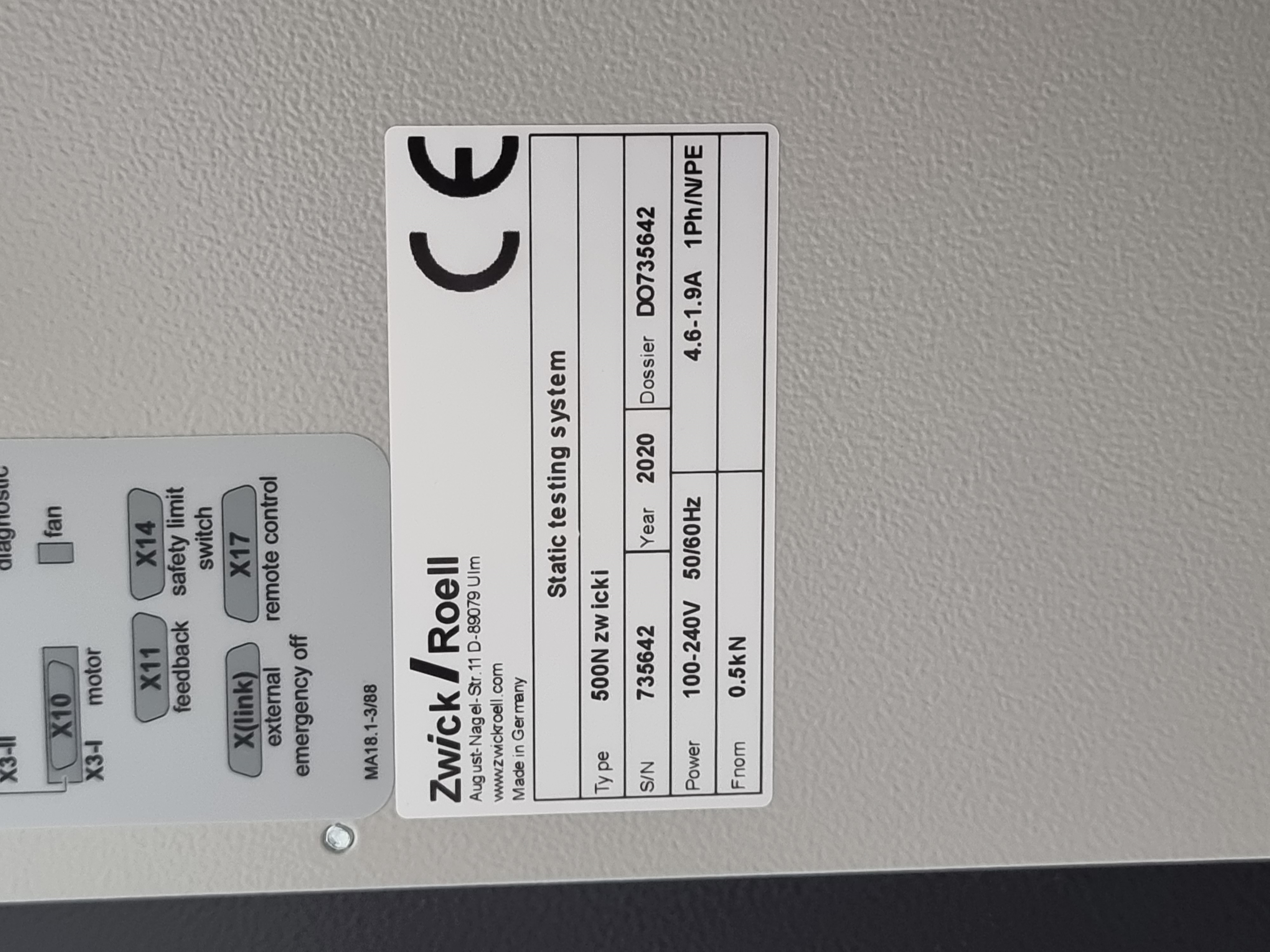 Used Zwick Roell 500N zw icki Tensile Tester