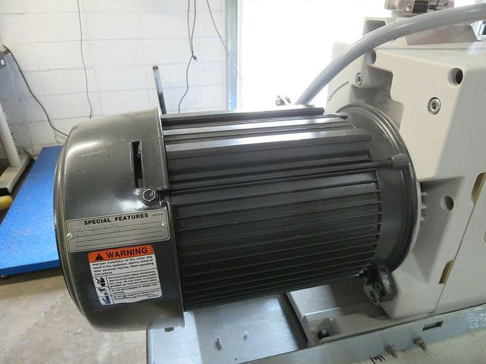 Used Oerlikon(Leybold), Trivac, D65B, Vacuum Pump, W/Nidec, 10710182-100, 3 HP, Motor