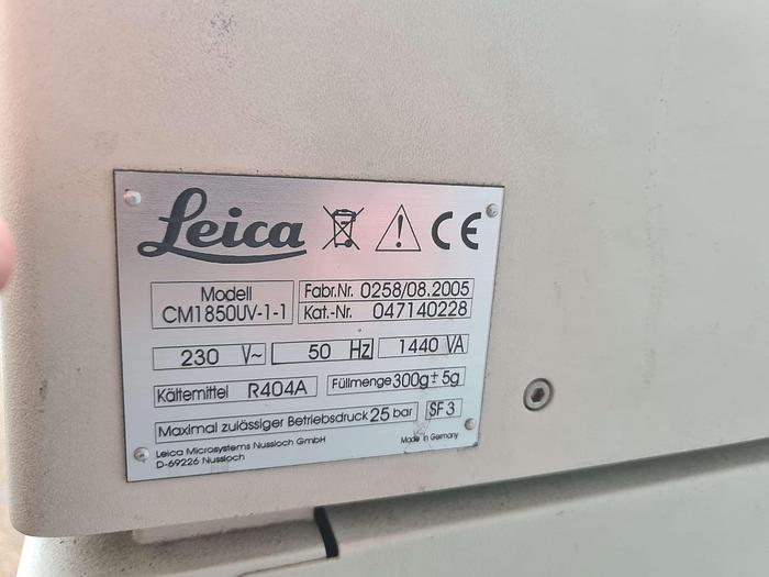 Used Leica CM1850 UV Cryostat