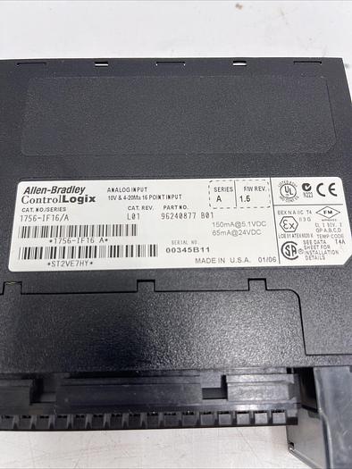 Used ALLEN BRADLEY 1756-IF16/A ANALOG INPUT MODULE SER A