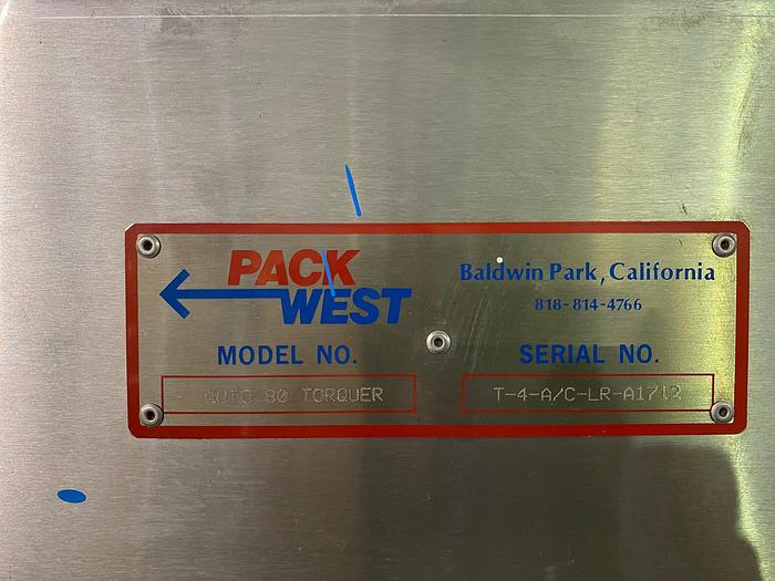 Used Packwest Auto 80 4 quill cap torquer Auto 80