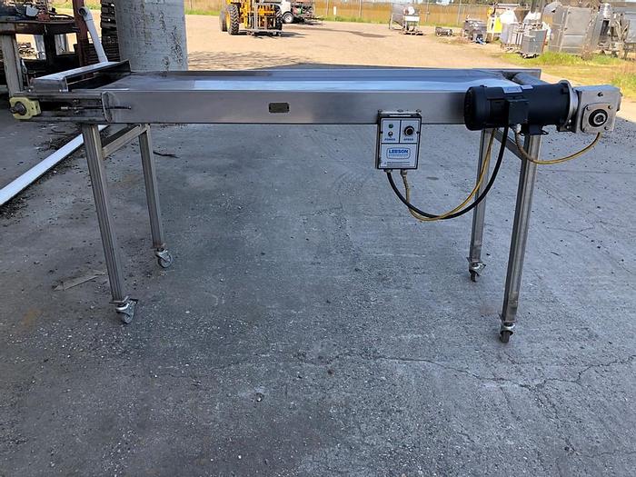 Used Conveyor, Belt, 24" x 6', S/st, Inspection, Variable Speed #S743799