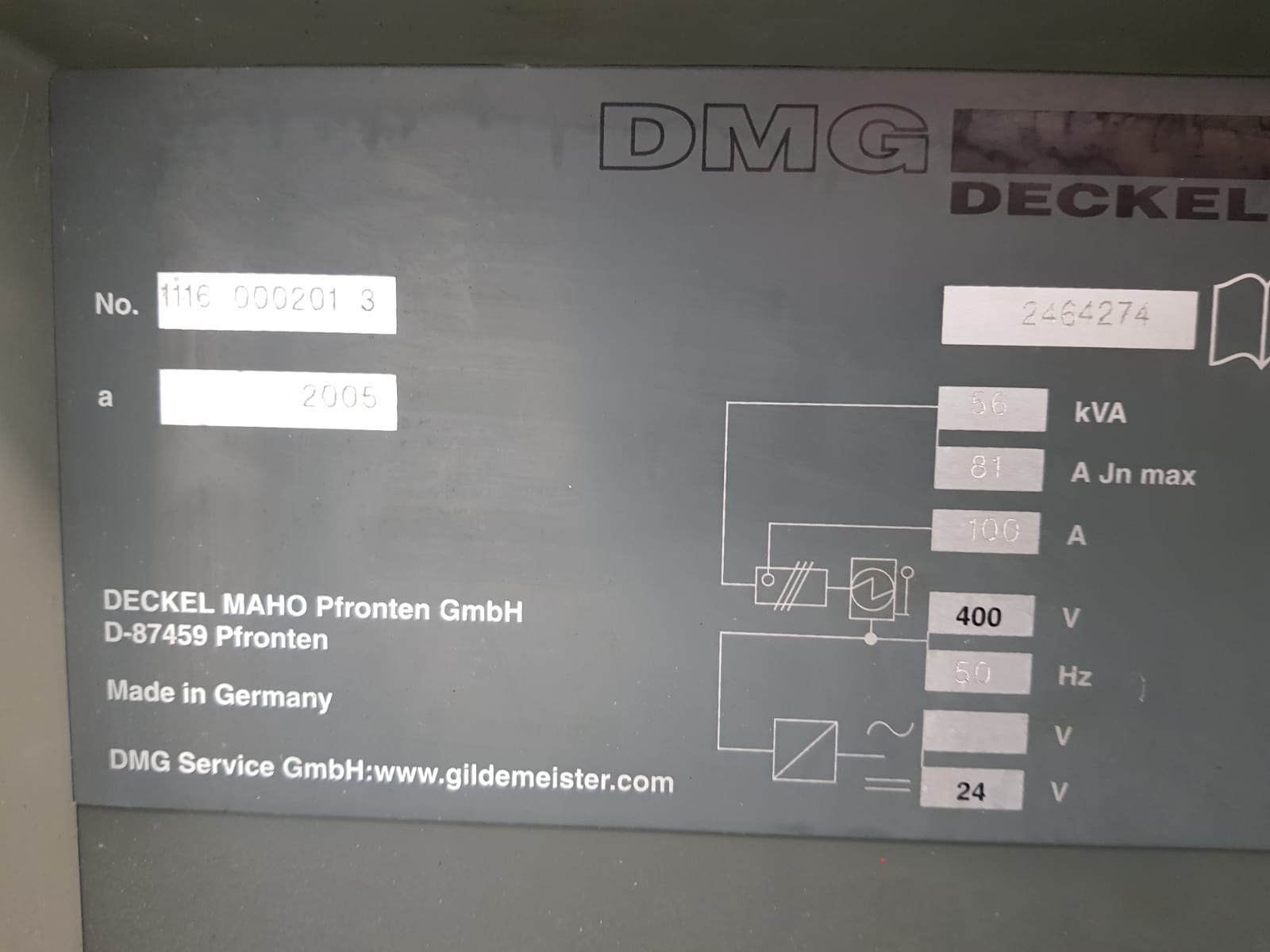 Used DECKEL MAHO DMU 60P