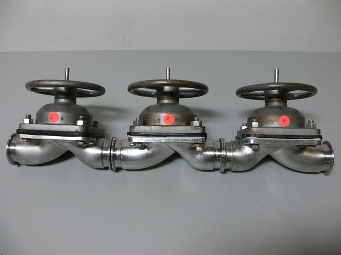Used Stainless Steel Sanitary 1" Diaphragm Valve
