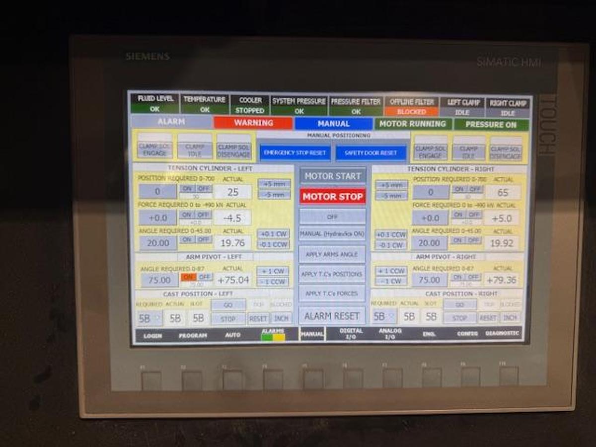 Used Hufford A-12 60 Ton Stretch Forming Press