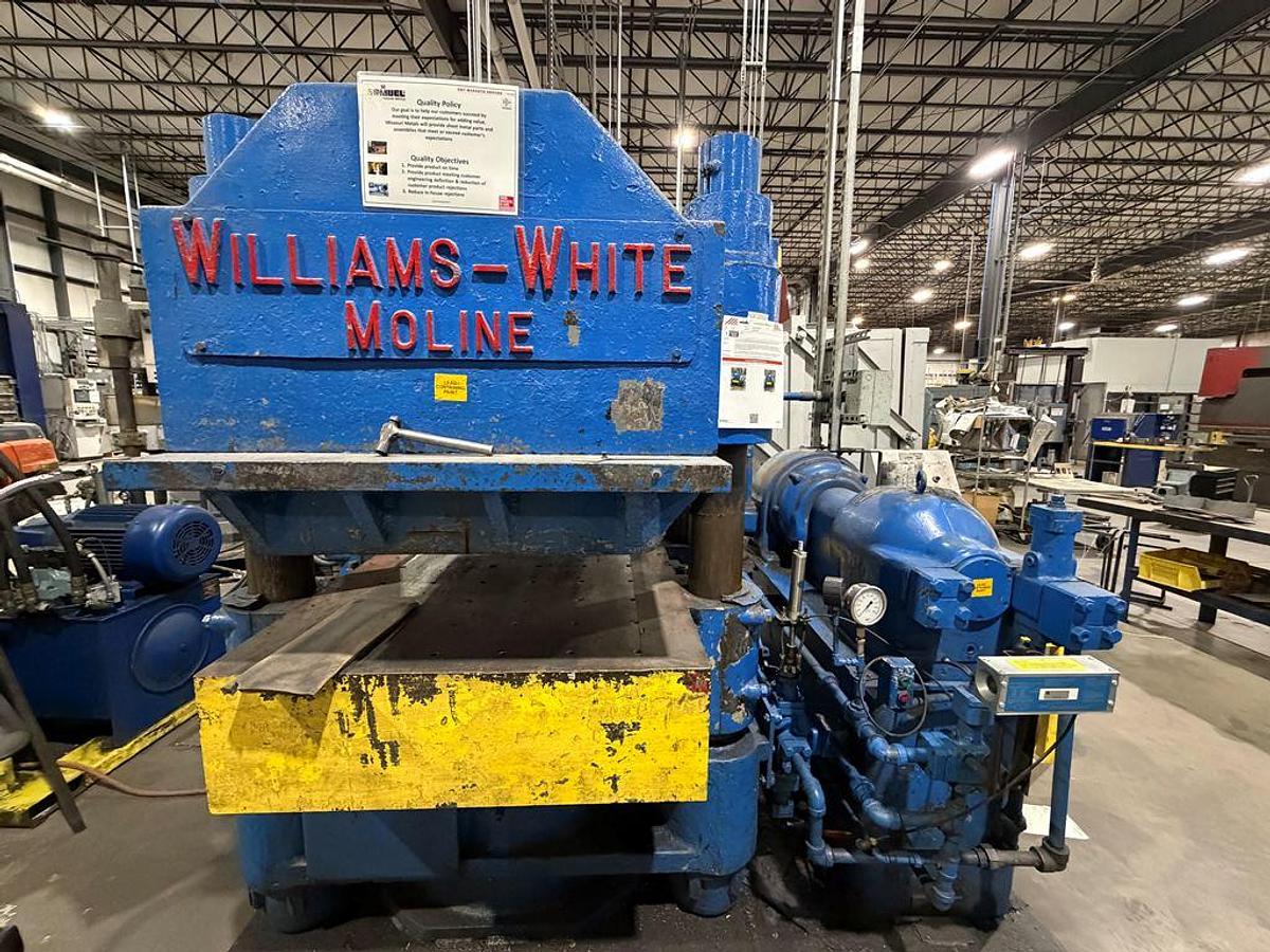 Used WILLIAMS-WHITE MOLINE 500 Ton Rubber pad Press