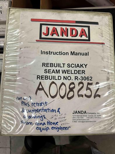 Used Sciaky / Janda Circumferential Seam Welder 12”x 60”