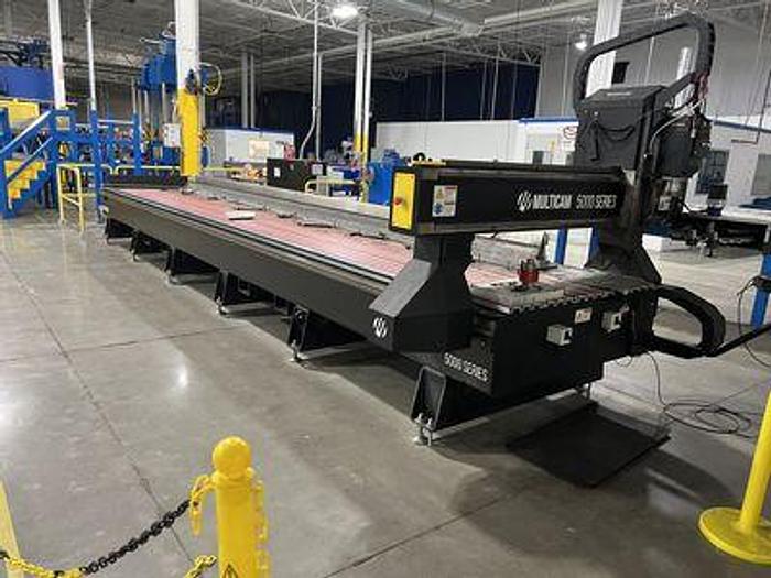 Used 2020 MULTI-CAM  5000 SERIES 3-AXIS CNC ROUTER, 24 foot Bed
