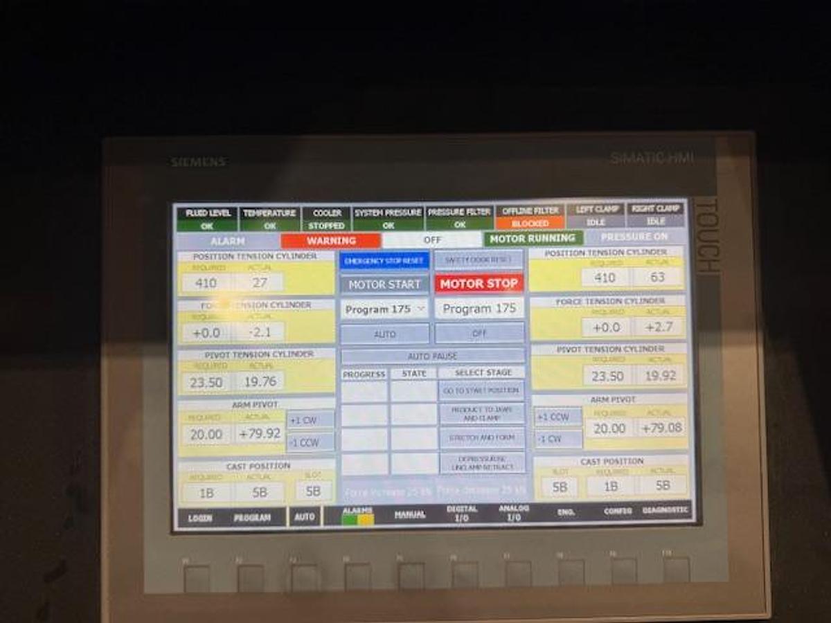 Used Hufford A-12 60 Ton Stretch Forming Press