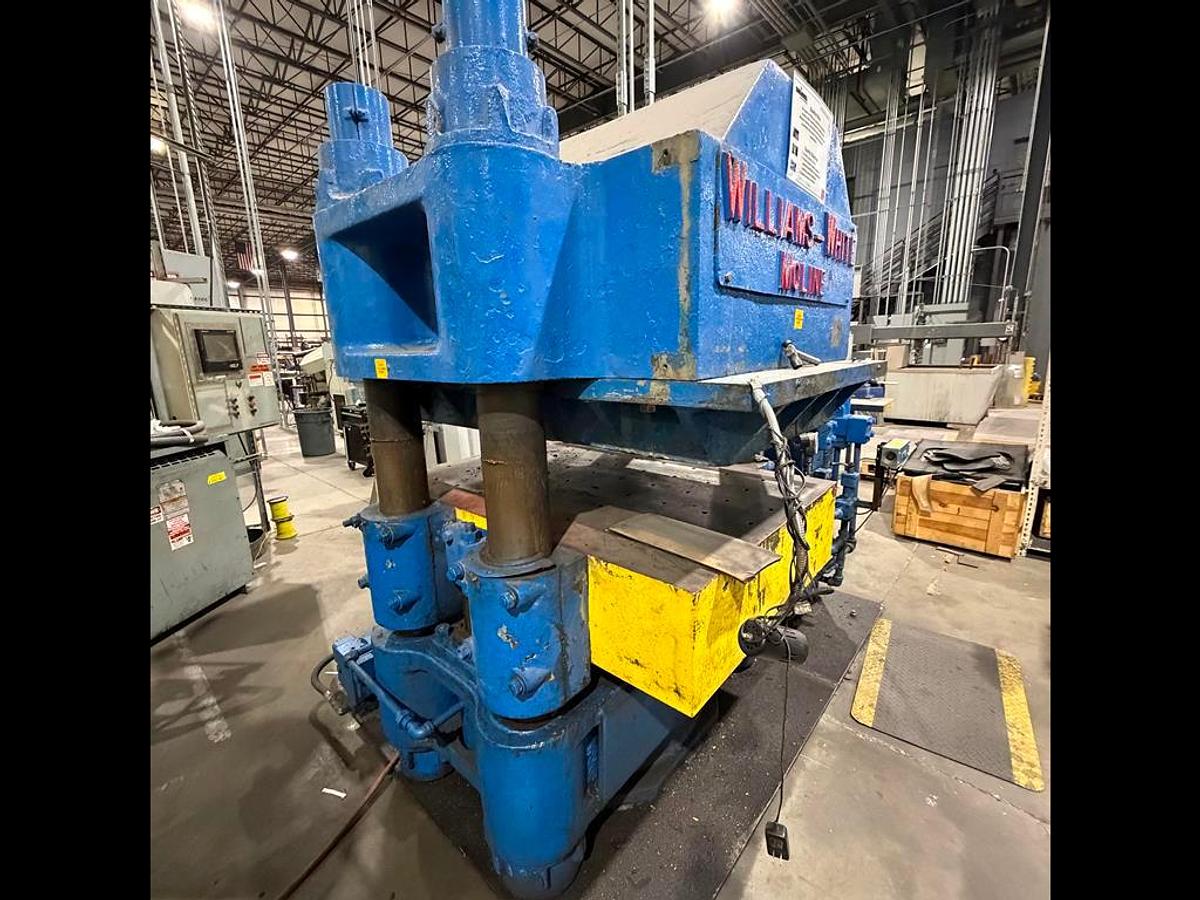 Used WILLIAMS-WHITE MOLINE 500 Ton Rubber pad Press