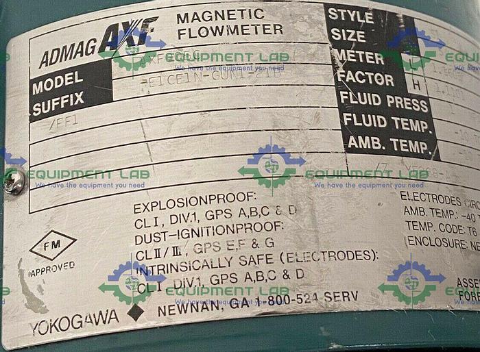 Used Yokogawa Admag AXF Magnetic Flowmeter AXF005C-E1 CE1N-GUN1-21B