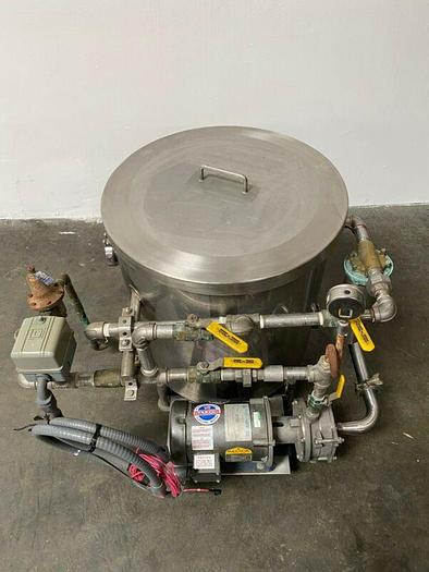 Used Stainless Steel 110 Liter Balance Tank w/ Price Pump & 1 HP Motor