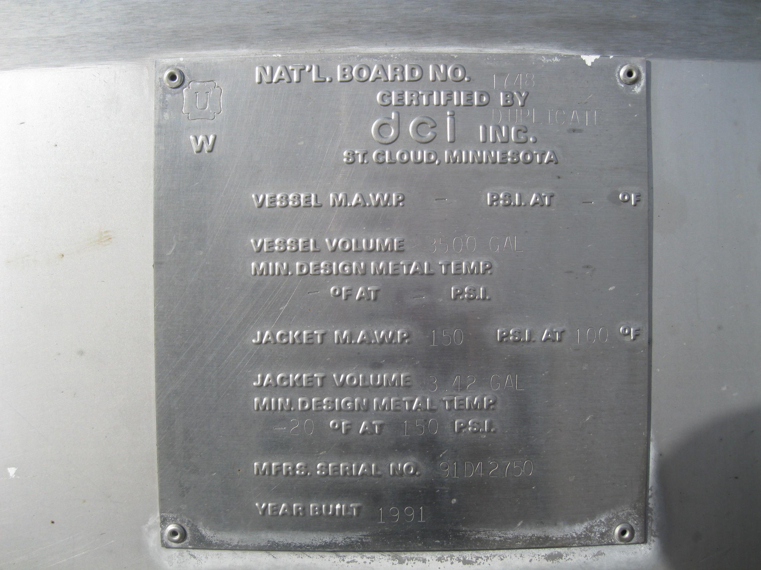 Used 3500 GAL PROCESSOR