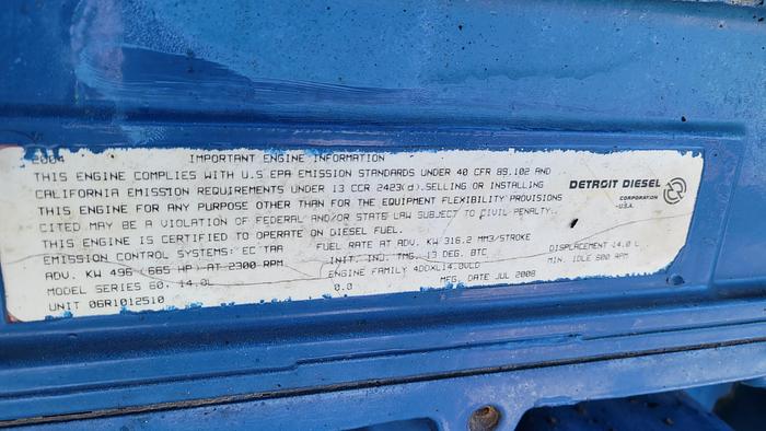 Used 2008 EMI Nitrogen Pump Trailer