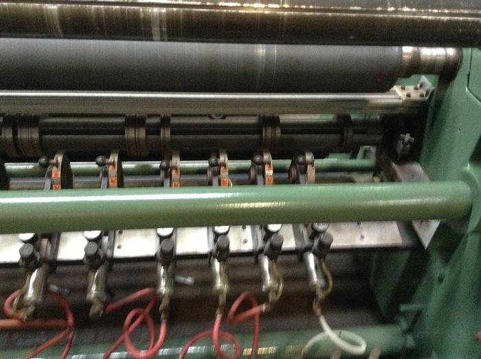 Used 74" RECONDITIONED DUSENBERY MODEL 260 FS DUPLEX CENTER SURFACE SLITTER REWINDER - PENDING JF