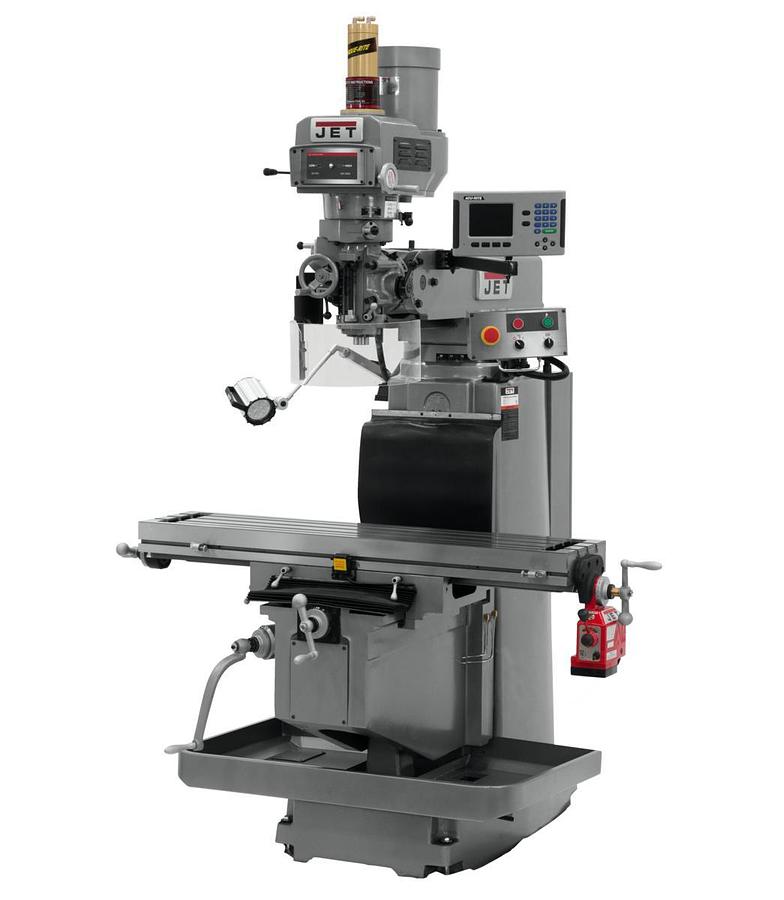 JTM-1254RVS with ACU-RITE 203 3X (K) DRO, X Powerfeed & Air Power Drawbar