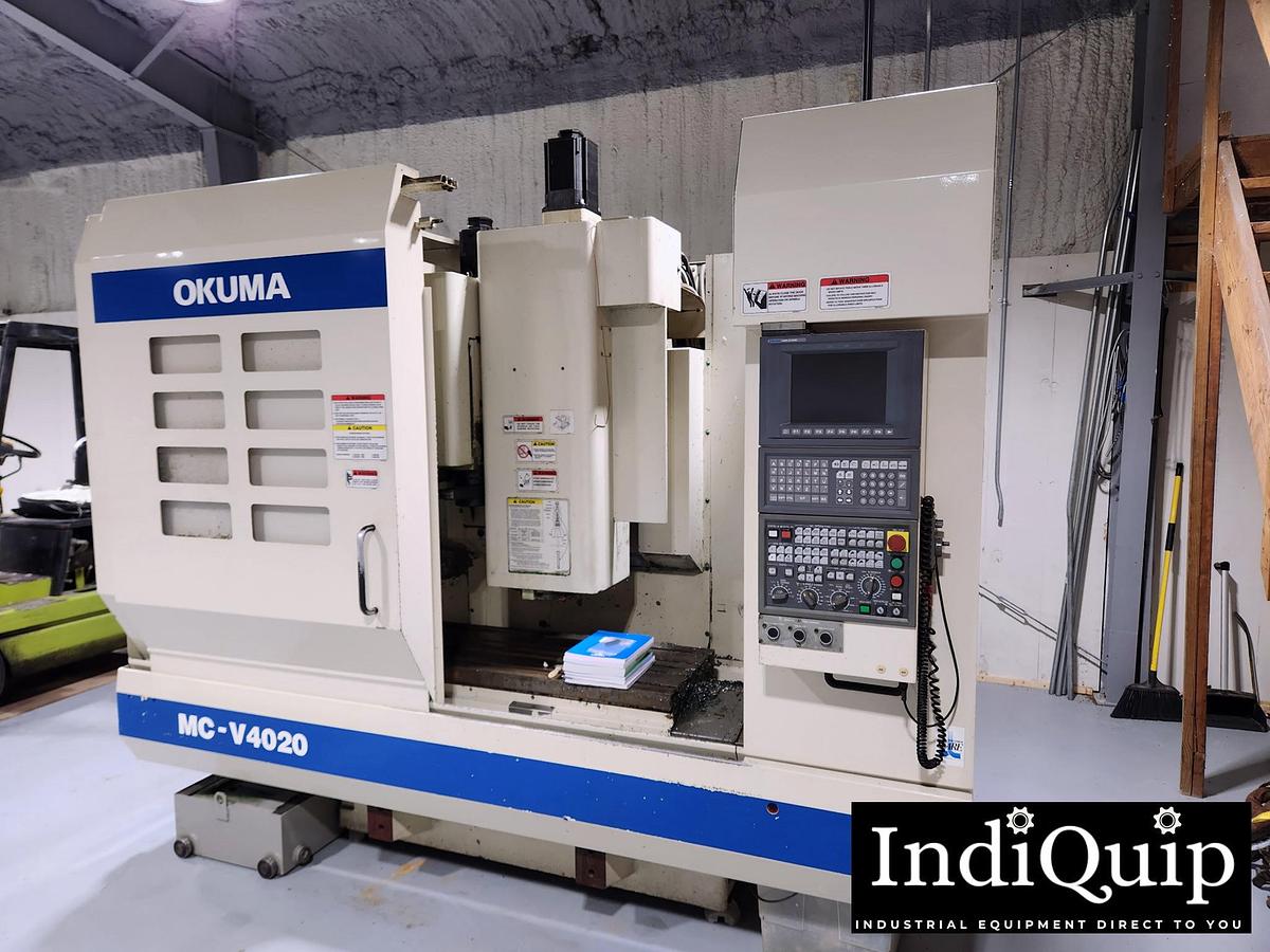 Used 2005 Okuma MC-V 4020 CNC Vertical Mill with 4th Axis