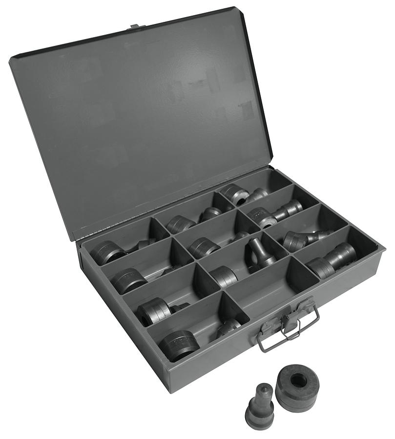 12 Piece Standard Round Punch & Die Set with Storage Case | PD1220