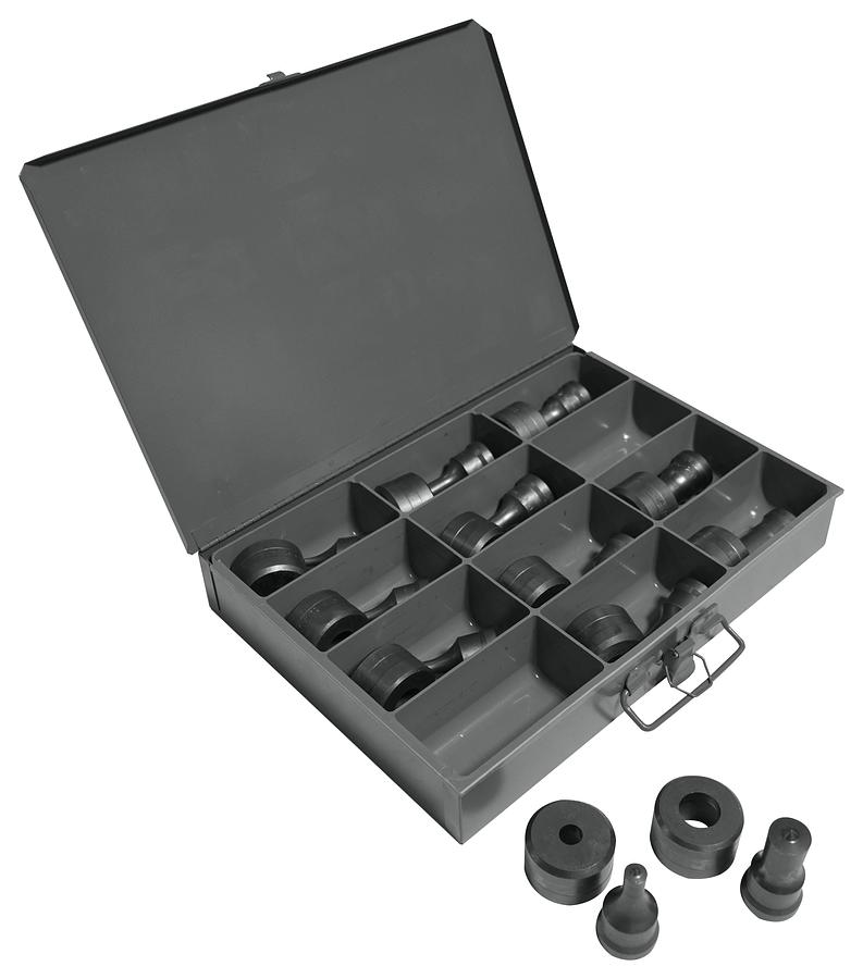 12 Piece Round Punch & Die Set with Storage Case